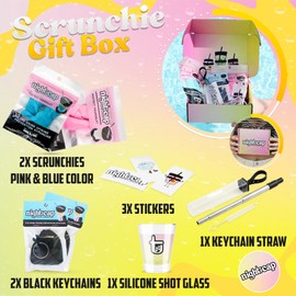 Nightcap Drink Cover Scrunchie Gift Box- The Reusable Drink Spiking Prevention Scrunchie As Seen on Shark Tank, Gift Set