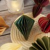 12Pcs Christmas Paper Honeycomb Ornaments for Tree, 3D Glitter Edge