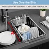 Small Dish Drainer Rack in Sink Adjustable, Expandable 304 Stainless