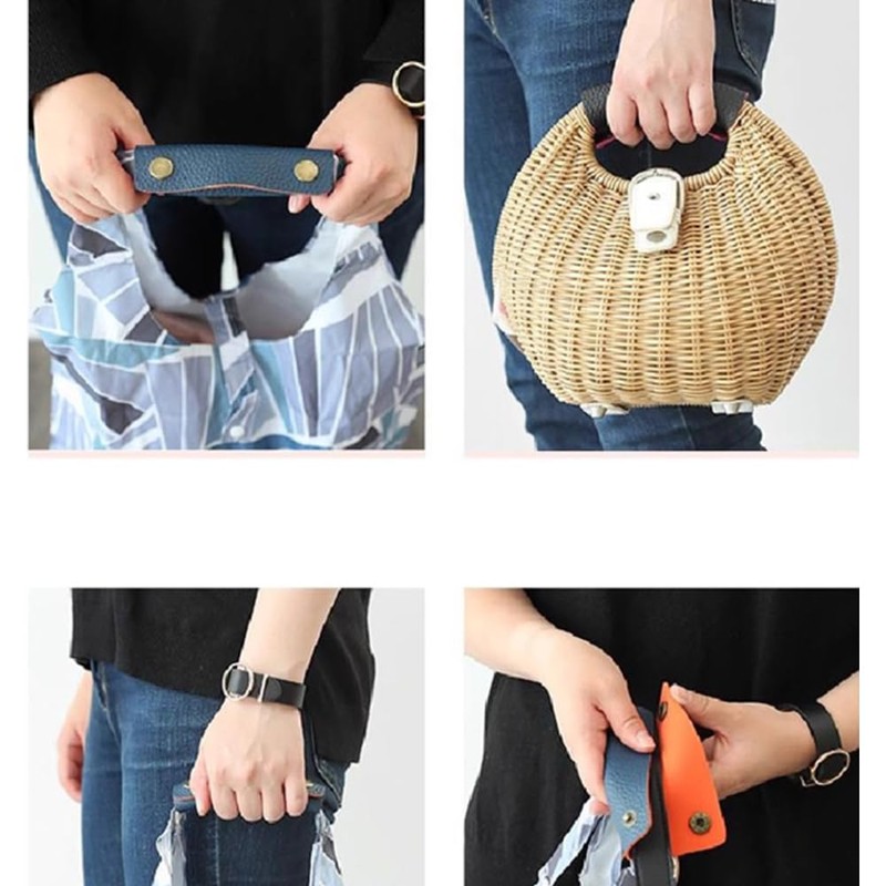 Leather Handbag Handle Protector Covers, 4-Piece Set, Luggage Grip Wraps