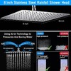 Rain Shower Head with Handheld Spray Combo High Pressure 3+6