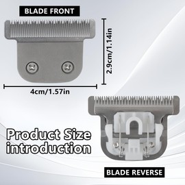 JRSHOME Hair Clipper Replacement Detachable T Style Blade for W*hl T Shape Trimmer Blades Models 9864/9864SS/9686/9818A/9854L/9876L/9854/9816-200/5598/9816 (2 Packs)