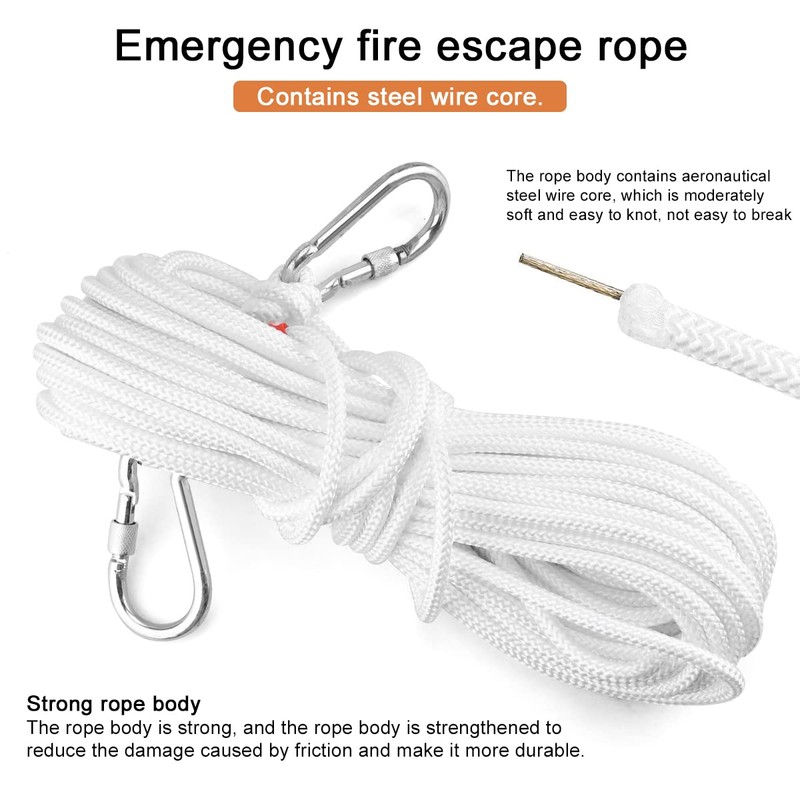 Wire Center Flag Pole Rope 5/16 Inch 65 Feet with