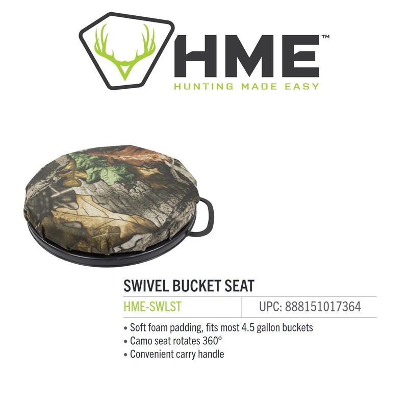 HME 360 Rotating Versatile Quiet Swivel Bucket Seat with Convenient