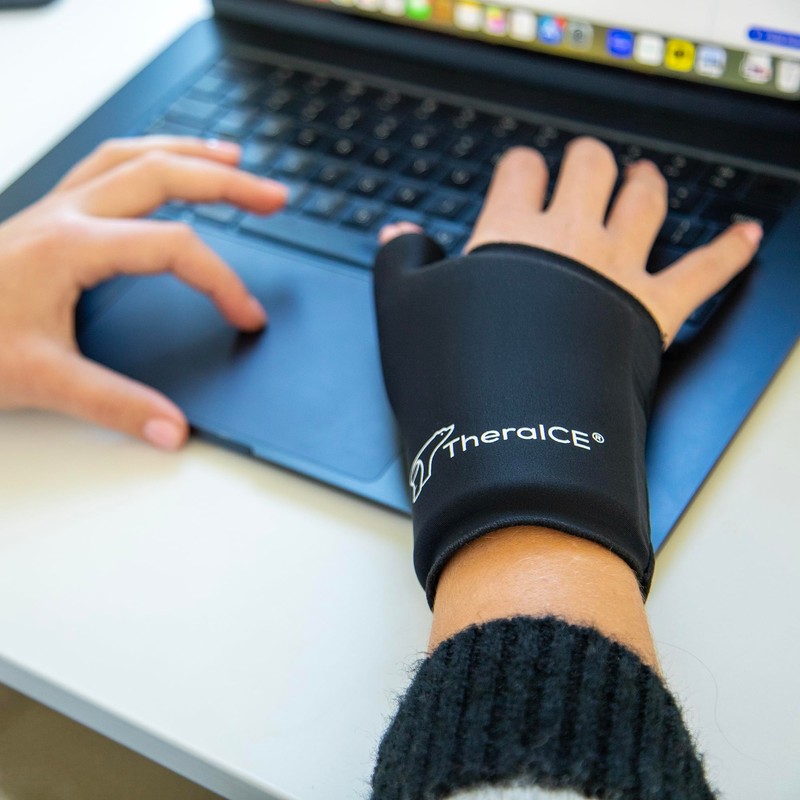 TheraICE Wrist Ice Pack Wrap Thumb Brace for Either Hand