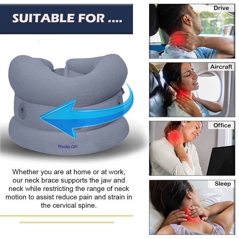 Wonder Care Soft Cervical Collar Adjustable Brace Soft Neck Collar