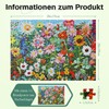 MISITU Puzzle 1000 Pieces for Adults - Colourful Flowers in