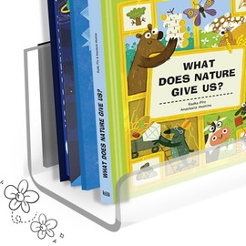 PruQuaiy 2 Pack Magnetic Book Shelf - Acrylic Reusable Display Panel for Whiteboards, Classrooms & Home, Adhesive-Free Storage with 11lb Capacity (Clear)