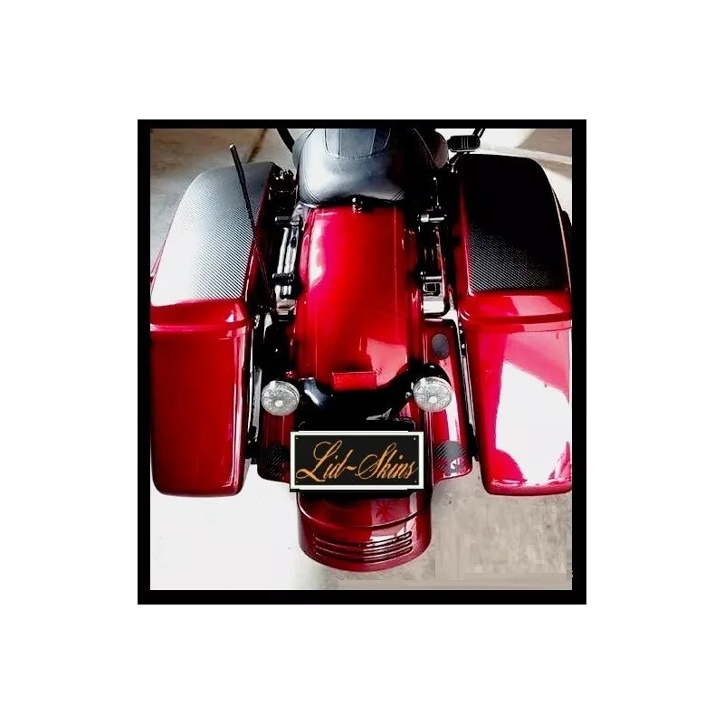 lid skins Black carbon hard bag lid covers Fits 1994-2013