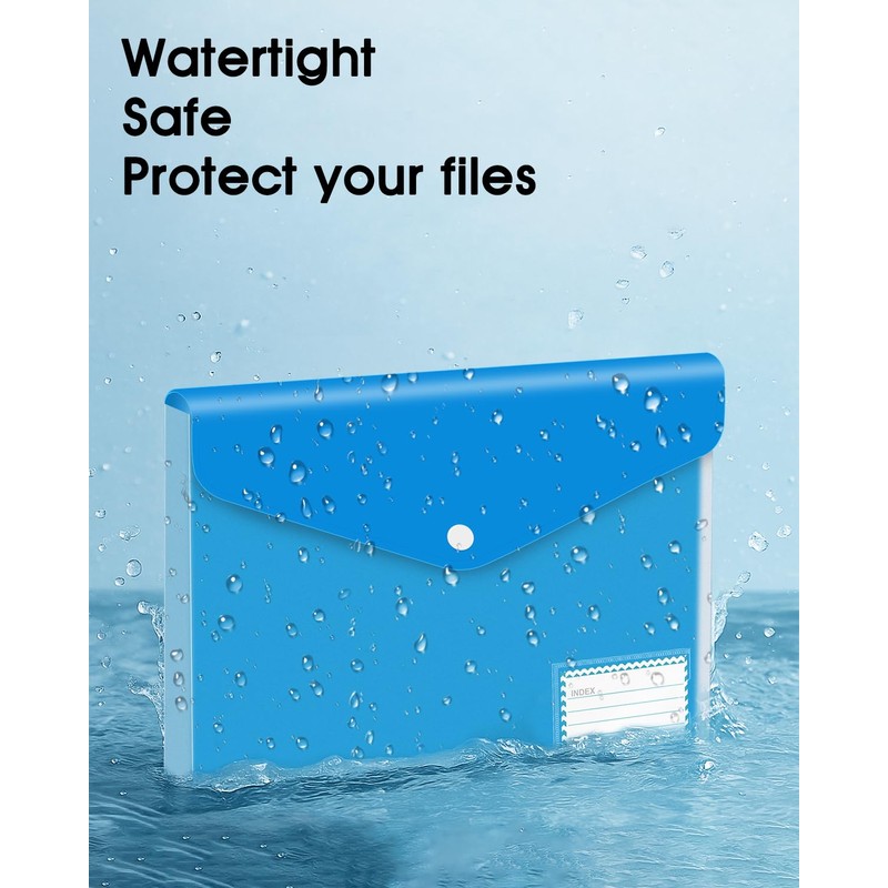 Flow fire A4 Plastic Wallets with Popper, 18 Pcs A4