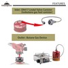 CAMPINGMOON Camping Gas Stove Adapter Convert EN417 Lindal Valve to