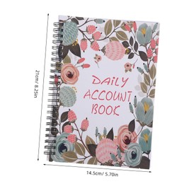 Operitacx Coil Bound Planner Notebook Student Planner Spiral Binding Financial Ledger for Expense Recording