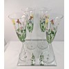 Royal Danube Hand Painted Crystal Champagne Flutes Set Of 4