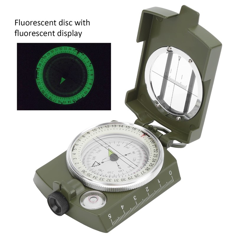 Topyond DC60-2a High Quality Folding Compass, Outdoor Aluminium Compass, Multifunctional