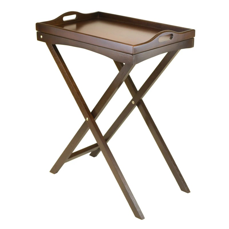 Devon Butler Serving Tray Table Practical Design Lacquered Finish Residential