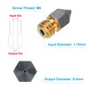 sourcing map 3D Nozzles Kit, 2pcs 3D Printer MK8 Brass