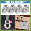 HOPESPANNER 4 Pcs Welded on Shackles Clevis Mount 1" Thickness