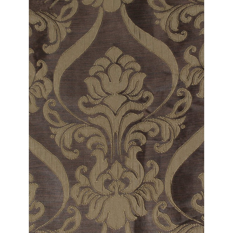 V Luxury Jacquard Curtain Panel with Attached Waterfall Valance, 54