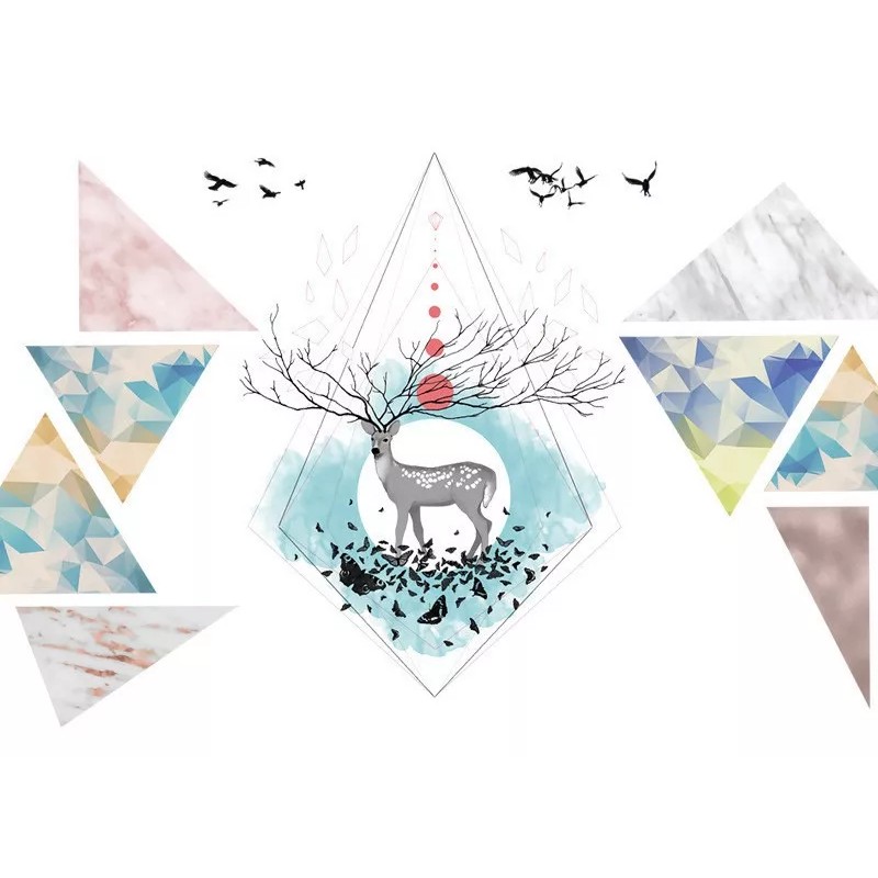 DaraBaby Vinil Decorativo Pintura Estilo Nórdico Venado Sala Hogar