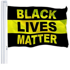 G128 – Black Lives Matter | 3x5 feet | Printed 150D Quality Polyester – Indoor/Outdoor, Vibrant Colors, Brass Grommets, Much Thicker More Durable Than 100D 75D Polyester