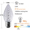 AJONIAM C7 Led Replacement Christmas Light Bulbs, 25-Pack C7 Shatterproof