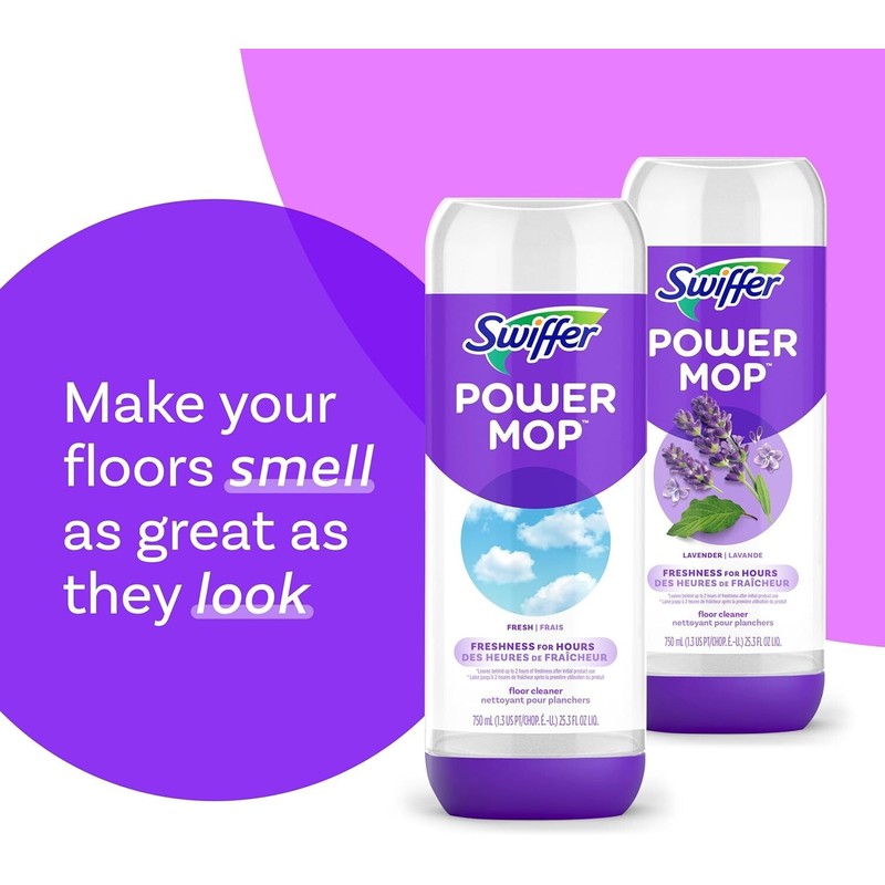 Swiffer Power Mop Floor Cleaning Solution Fresh Scent Floor Cleaner,25.3
