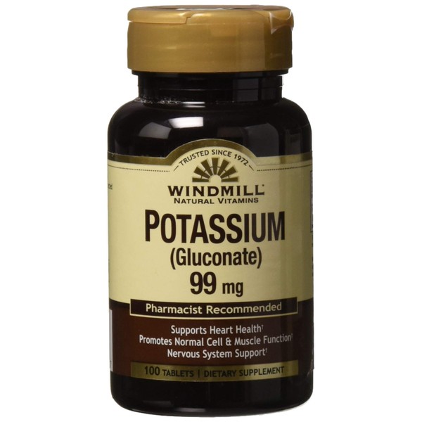 Potassium GLUC TAB 99MG WMILL Size: 100
