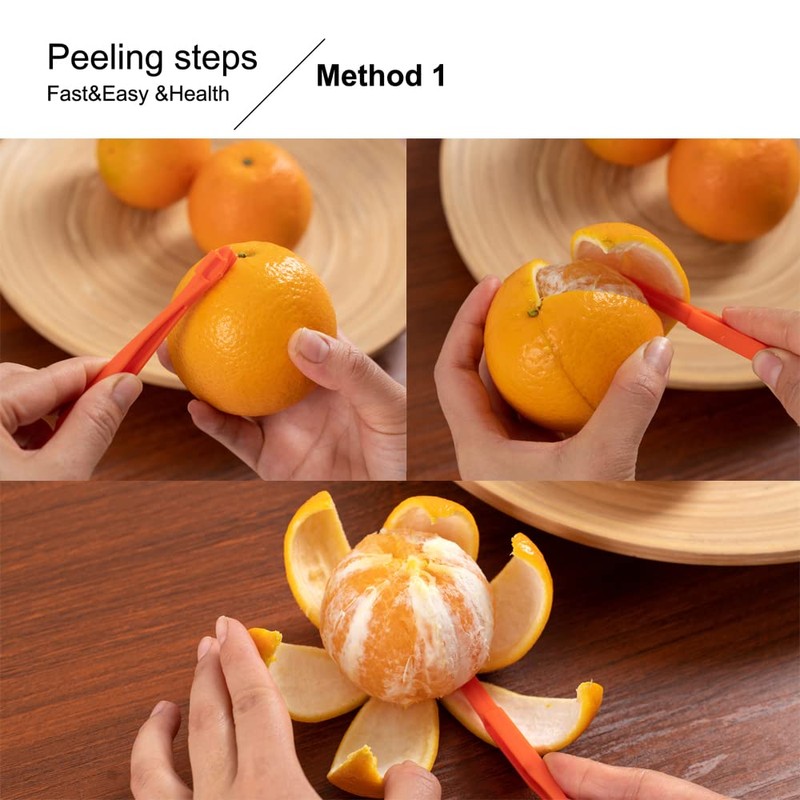 Soft Home Premium Plastic Orange Peeler Lemon Citrus Peel Cutter