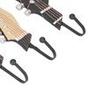 3pcs Wall Hooks Decorative 25kg Load Guitar Shape Environmental Resin