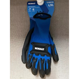 Kobalt L/XL Gray Polyurethane Dipped Nylon Utility Gloves, (1-Pair)