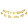 We Will Miss You Happy Retirement Banner, Retirement Party Decorations,