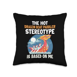 Kit Dragon Boat Racing Equipment Gear Paddle Gifts Stereotype is Based On Me Team Lover Dragon Boat Throw Pillow, 16x16, Multicolor