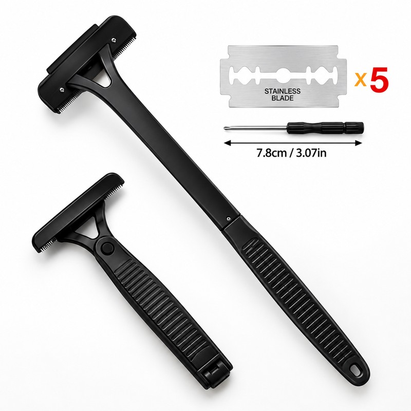 Long Handle Back Shaver for Men – Foldable Body Hair
