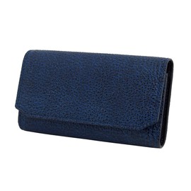 Leathertone 4TL0024 Key Case, Made in Japan, Black Pier Leather x Indigo Dye + Tochigi Leather Key Case, Indigo × Black