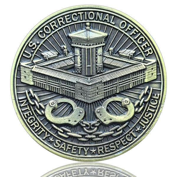 LZWIN U.S. Correctional Officer Challenge Coin - 1.57 Inch Zinc