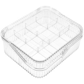 PRETYZOOM Caja De Almacenamiento De Joyas Organizador De Joyas De Escritorio Con 16 Compartimentos Para Anillos Y Pendientes Diseño De Cajón 5.90 X 4.