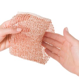 REDECKER Copper Scrubbing Cloth – 2-Ply Woven, Non-Scratch, Reusable & Eco-Friendly Cleaner for Pots, Pans, Sinks & Glass – Made in Germany (Set of 2)