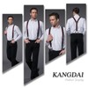 Kangdai Men's Braces, 6 clips, heavy duty, Y back, 10