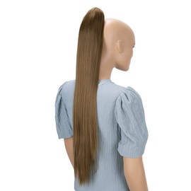PRETTYSHOP Hairpiece Ponytail Clip on Extension Long hair smooth Heat-Resisting 27" brown # 6 H80