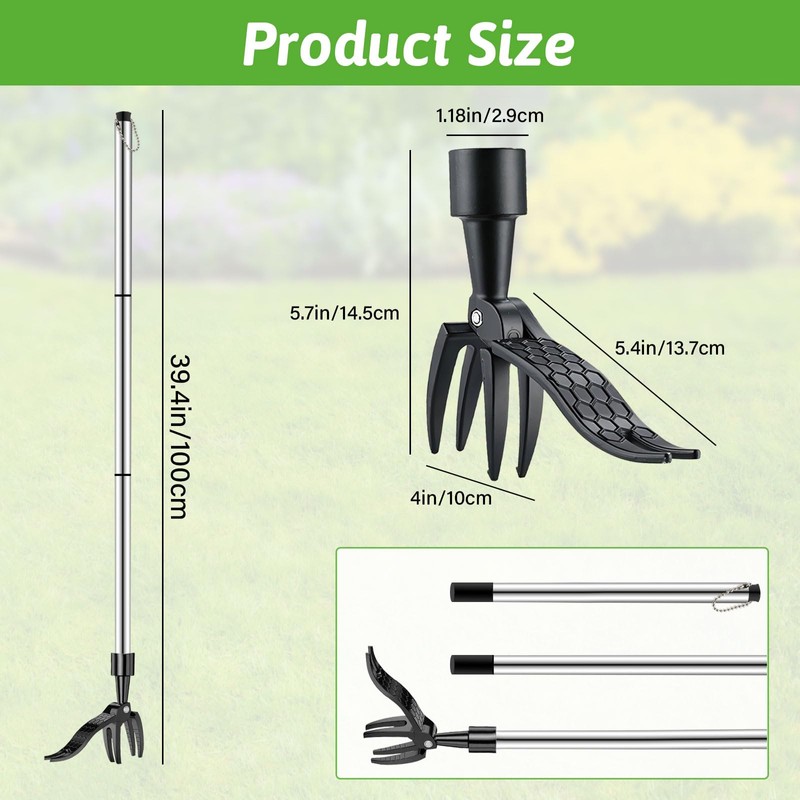 Weed Puller,Stand Up Weeder Hand Tool Weed Remover Tool with