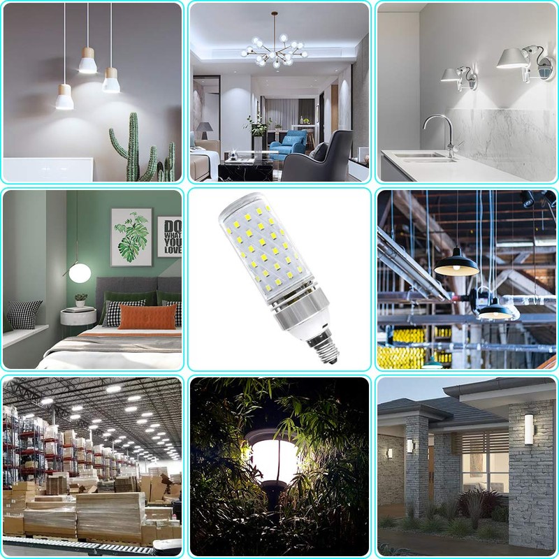 Super Bright E12 LED Bulbs, 16W 1500LM Corn Bulbs, Daylight