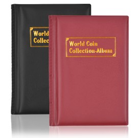 240 Page Pocket Coin Collection Coin Album, Leather Albums Scrapbook, Coin Album, Pocket Album, Coin Collector Album for Coins Album Book Souvenir Coin Collection