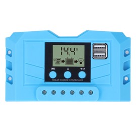 Solar Charge Controller LCD Display 12V 24V Dual USB Port PWM Solar Charge Regulator 30A