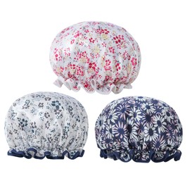 FOMIYES 3pcs Bathing Caps Hair Bath Caps Hair Shower Cap Thicken Bathing Thicken Sleeping Cap Double Layer Shower Cap Bath Visor Bathing Hair Cap Elastic Bath Cap Elastic Bath Hat Navy