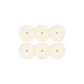 Dremel 414 Polishing Wheels Multipack, 6 Cylindrical Shaped Polishing Wheels for Steel, Aluminium, Brass, Silver, Gold (13 mm)