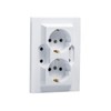 4-Way Flush-Mounted Schuko Sockets, Scutzkontakt Socket, Built-in Socket, IP20 (5403