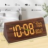 DreamSky Wooden Digital Alarm Clock for Bedroom - 7.7" Electric