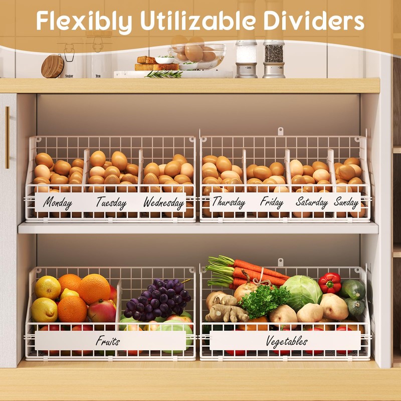 keomaisyto Fresh Egg Holder with 5 Dividers to Separate Eggs