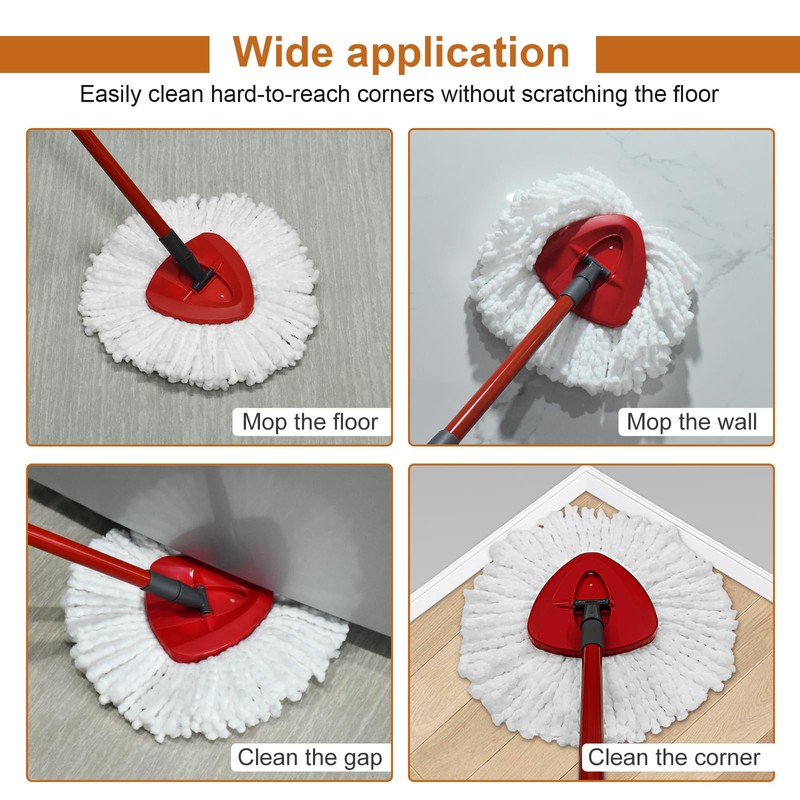 Aiyiried 3 Pcs Mop Head Replacements Microfibre Compatible With Vileda