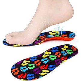 Orthotics Insole Orthotic Shoes Inserts for Flat Feet and Arch Support (Colorful Feet, 23-25)